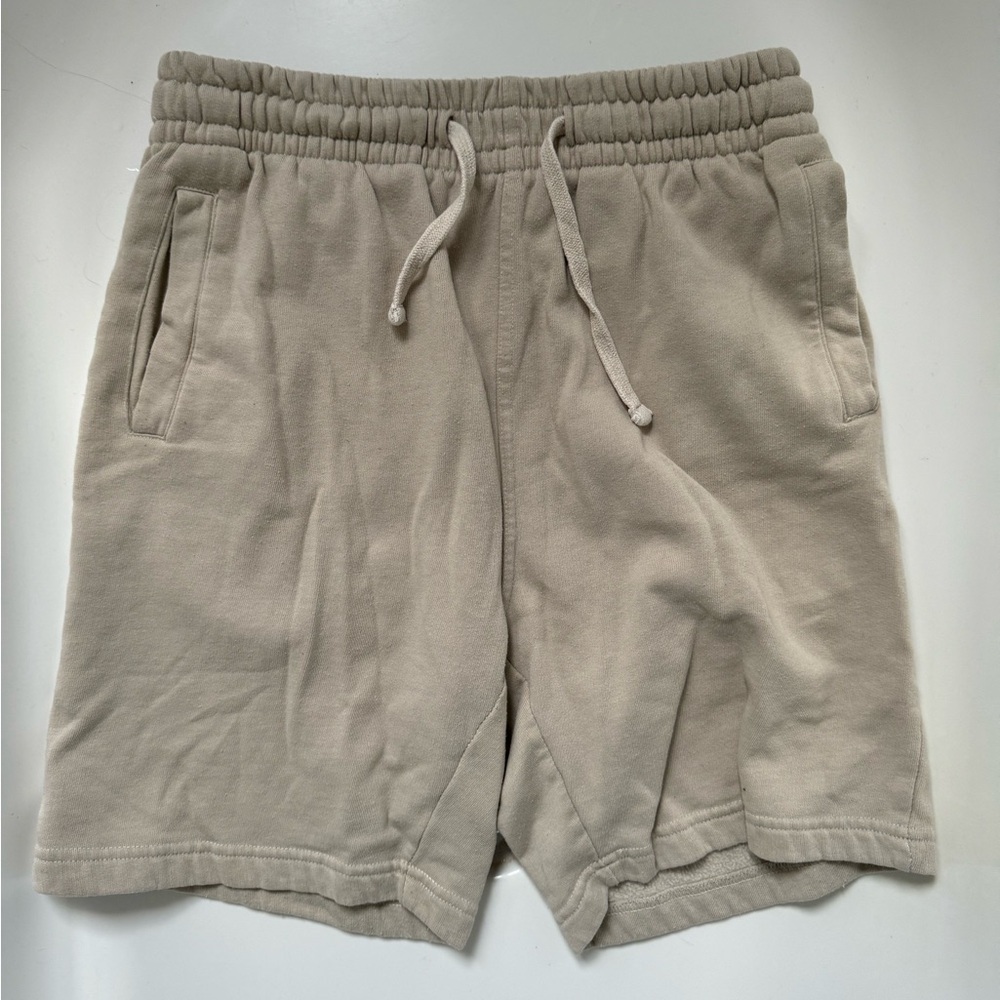 Beige Sweat Shorts